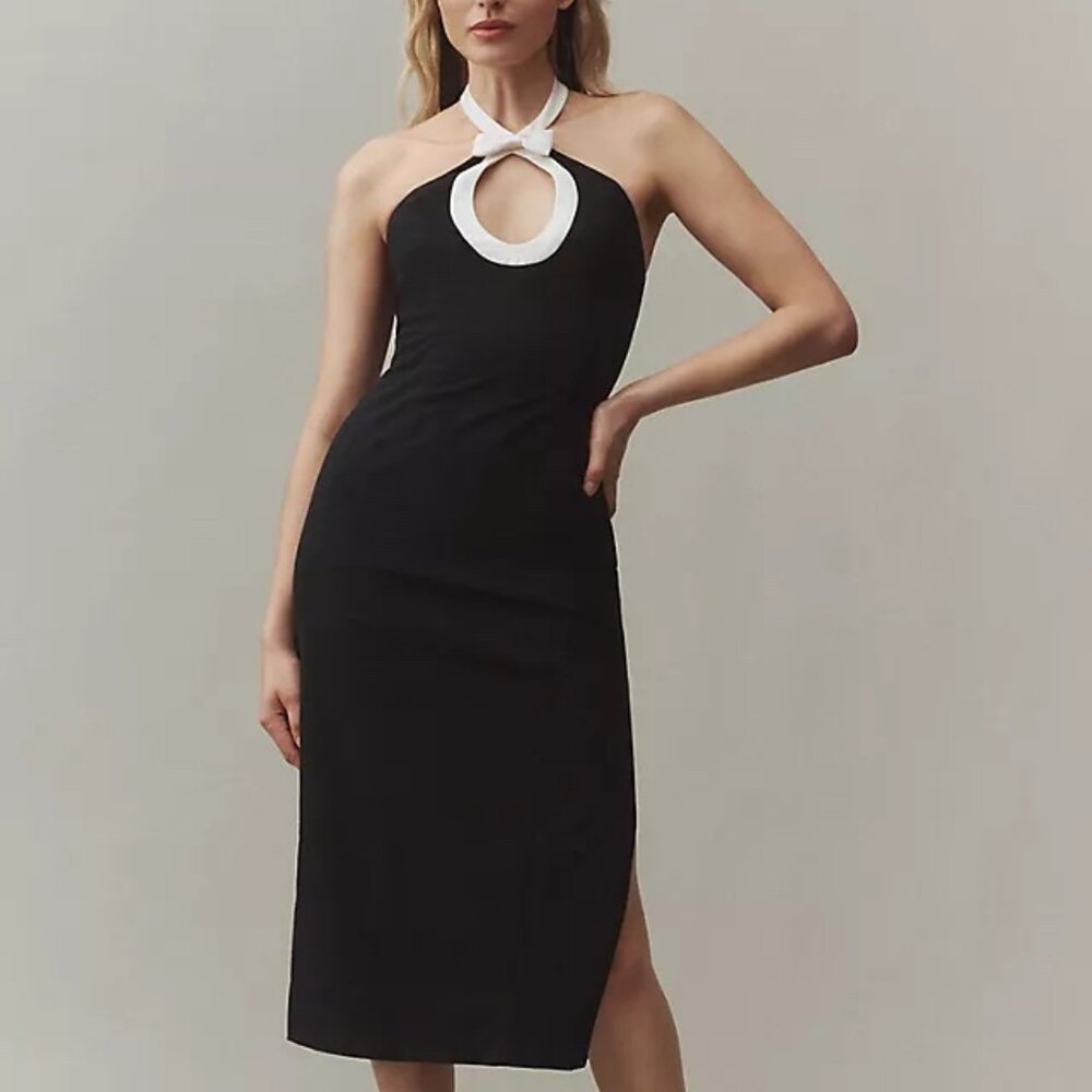 Anthropologie BHLDN High Neck Bow Dress